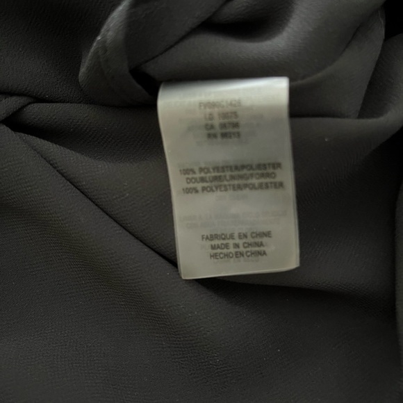 Tristan black sleeveless shift dress with ruffle hum and embroidered  detail - Picture 5 of 7